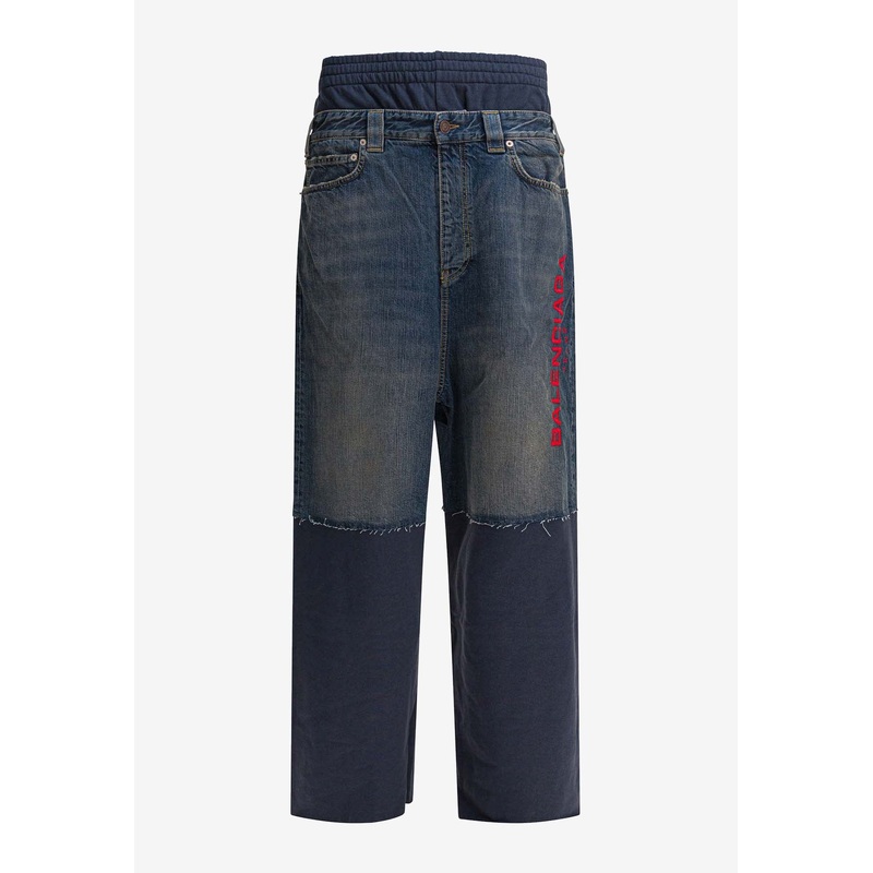 Patched Molleton Jeans