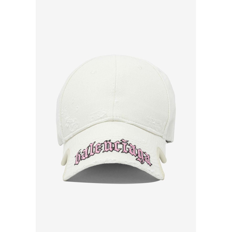 Script Distressed Logo Baseball Cap