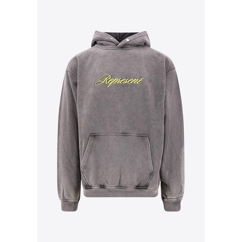 Script Logo Vintage Hooded Sweatshirt