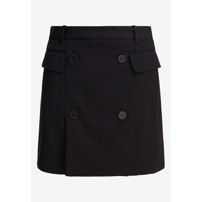 Wool-Blend Mini Skirt