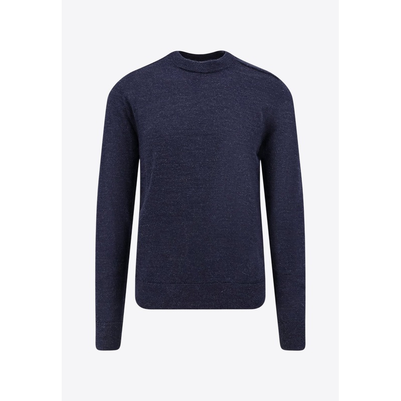 Wool Sweater with Elbow Patch