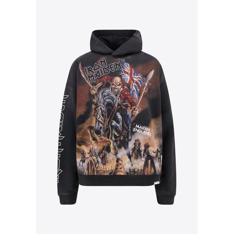X Steed Iron Maiden Printed Hoodie