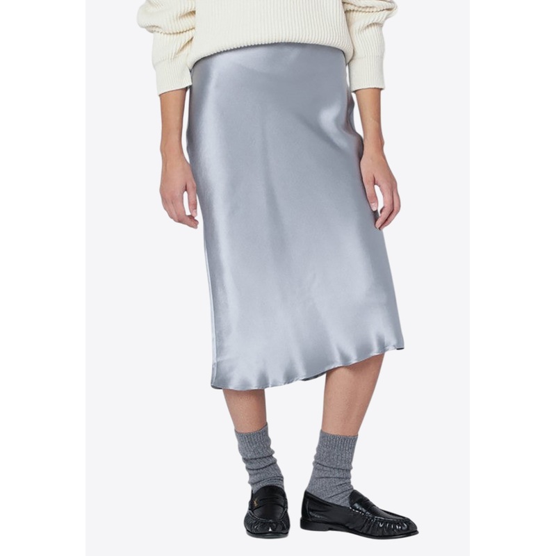 Bar Silk Midi Skirt