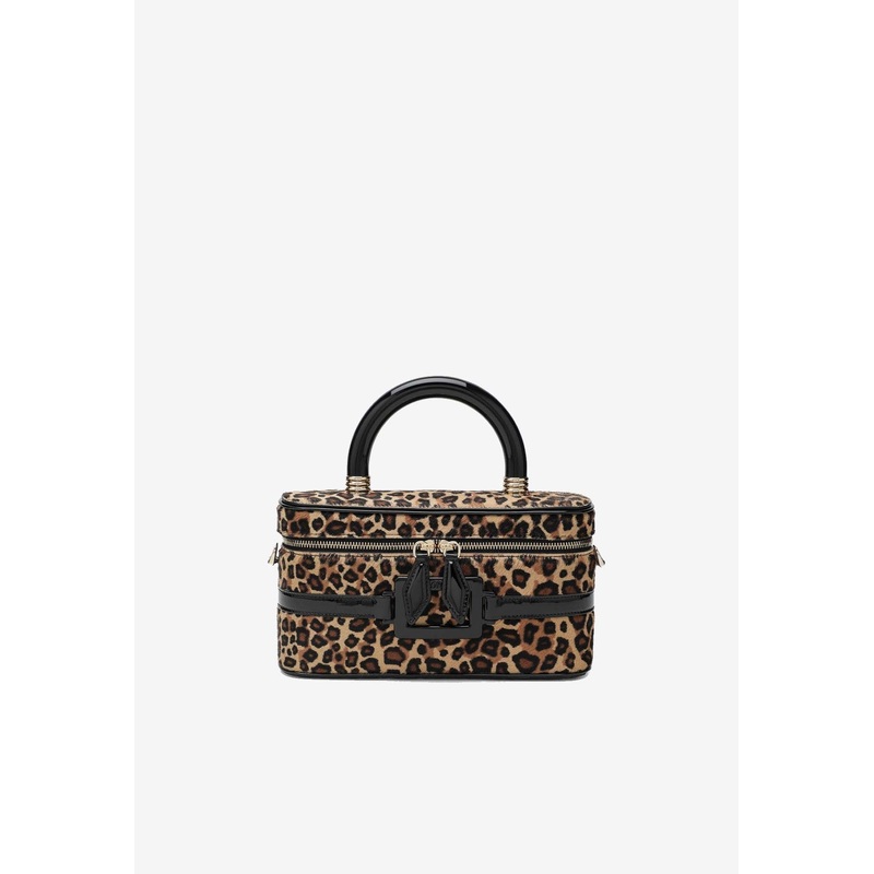 Belle Vivier Leopard Print Vanity Bag