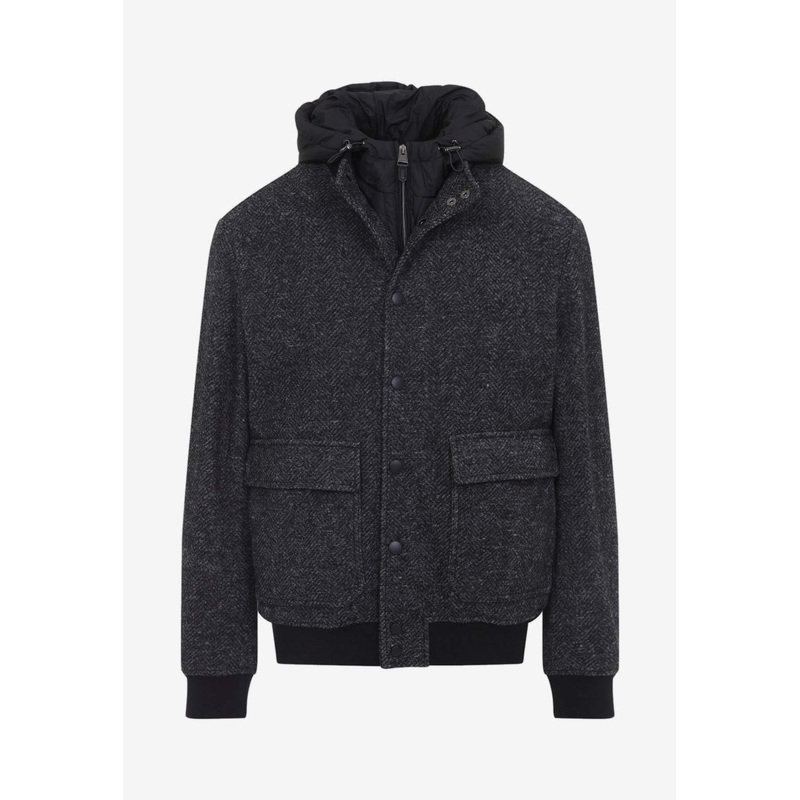 Bomber Jacket with Hooded Vest