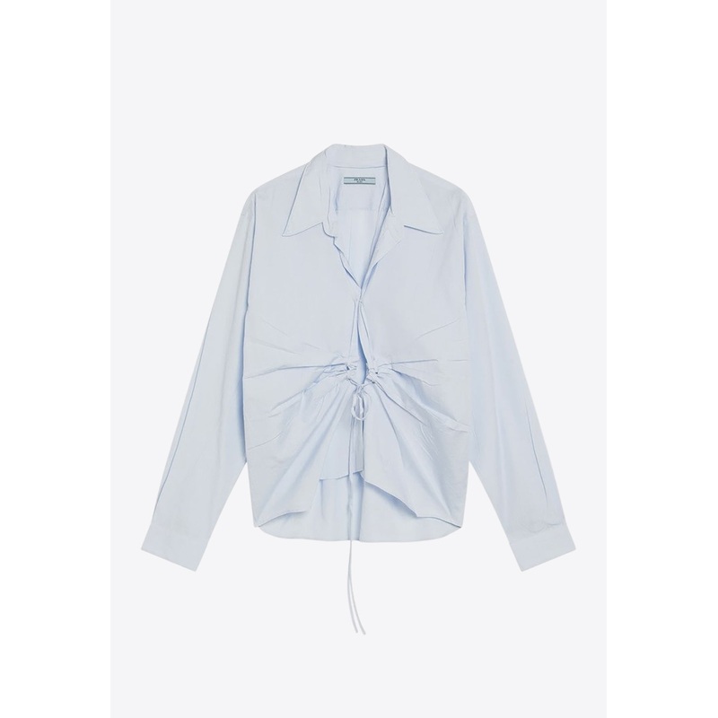 Buttoned Fil--Fil Long-Sleeved Shirt