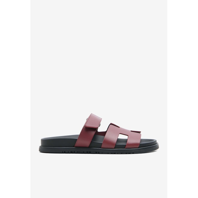 Chypre Sandals in Rouge H Calfskin