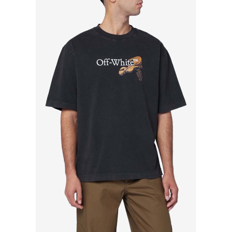 Cupid Arrow Print Faded T-shirt