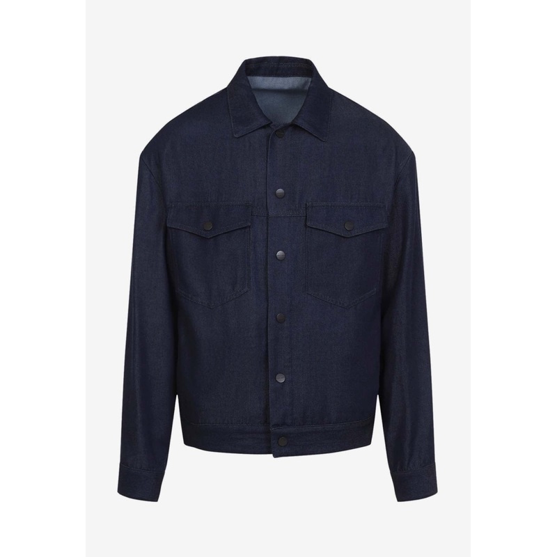 Denim-Effect Overshirt