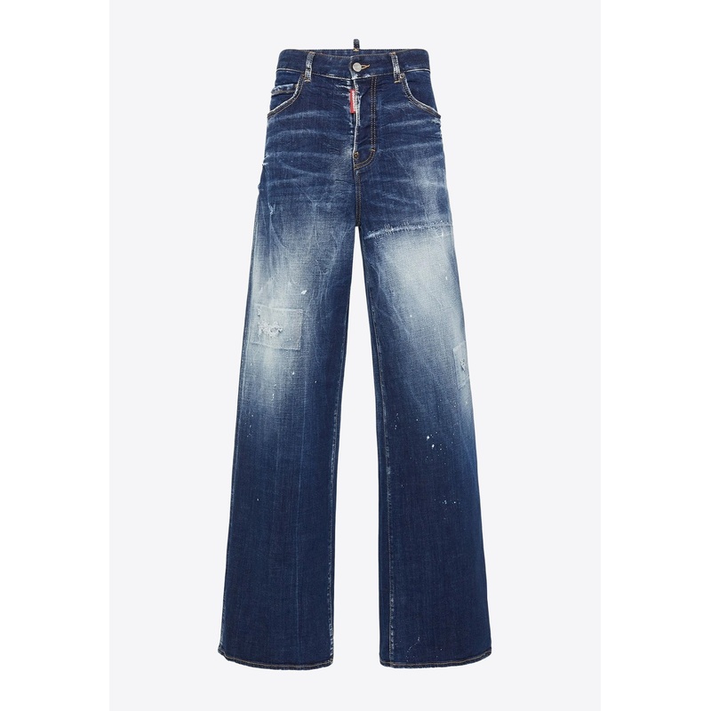 Diego Wide-Leg Faded Jeans