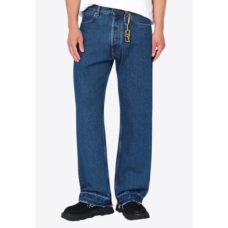 Edi Straight-Leg Jeans with Keychain