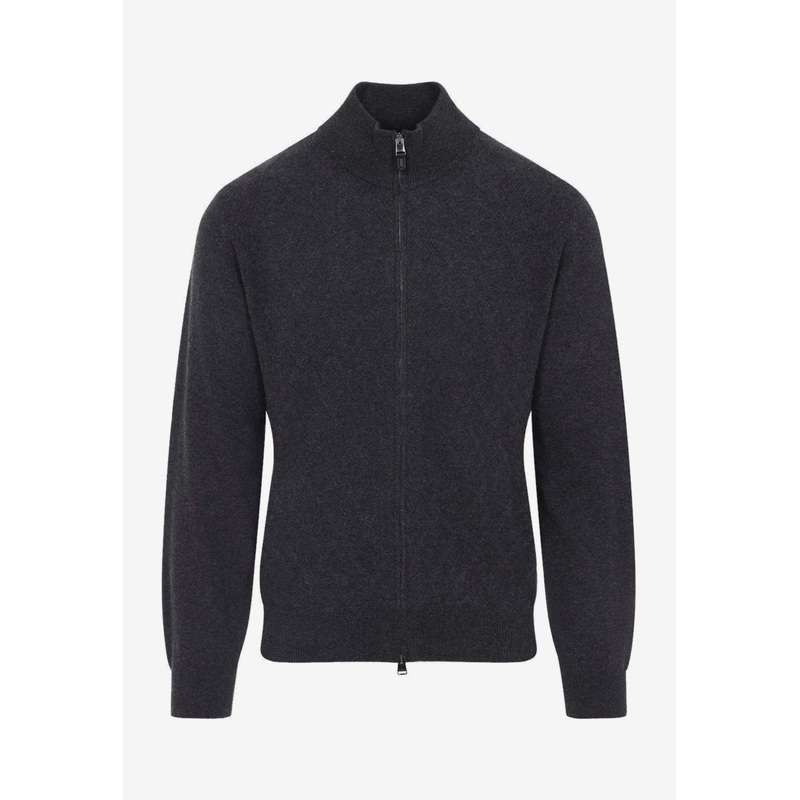 Full Zip High Neck Cardigan