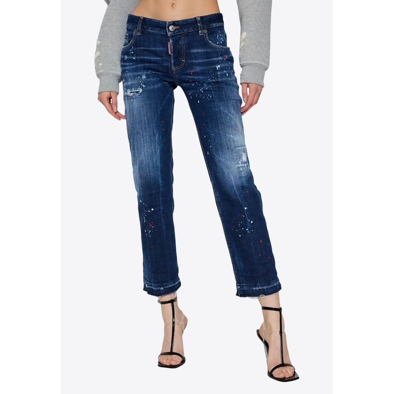 Jenna Distressed Straight Jeans