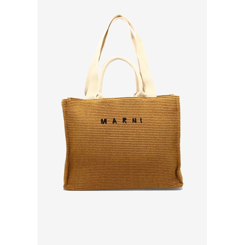 Large East-West Raffia Tote Bag