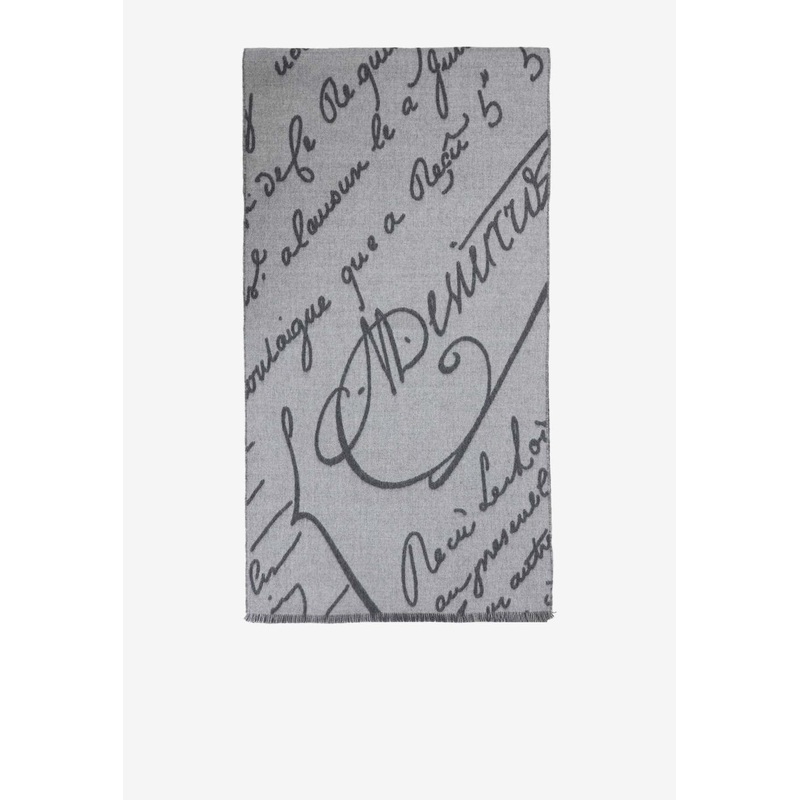 Scritto Jacquard Wool Scarf