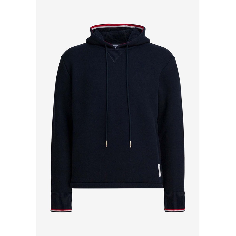 Signature Stripe-Trimmed Hooded Sweatshirt
