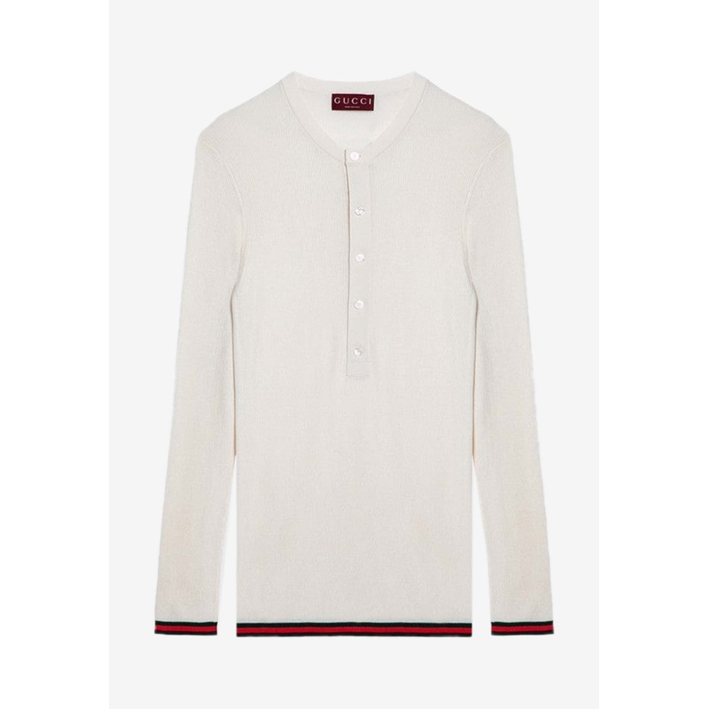 Signature Web-Trimmed Sweater