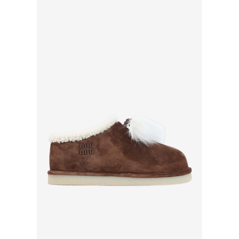 Suede Shearling Slippers