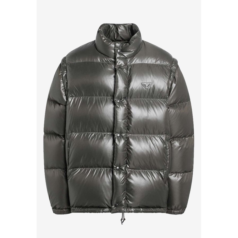 Triangle Logo Oversized Down Jacket