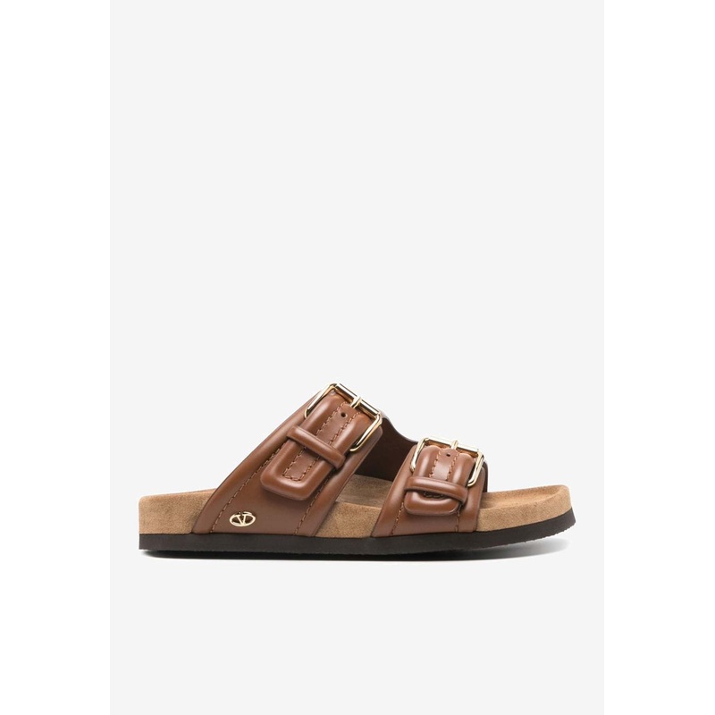 VLogo Leather Sandals