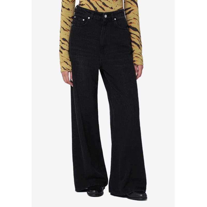 Washed-Effect Baggy Jeans