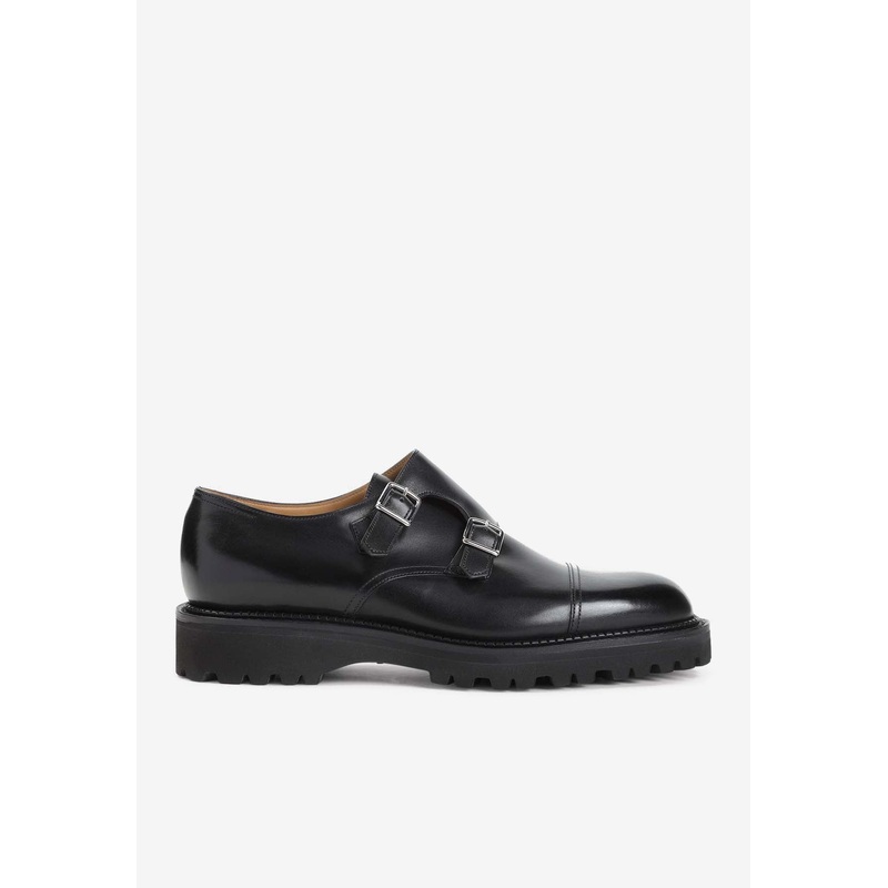 William Leather Monk Strap Shoes