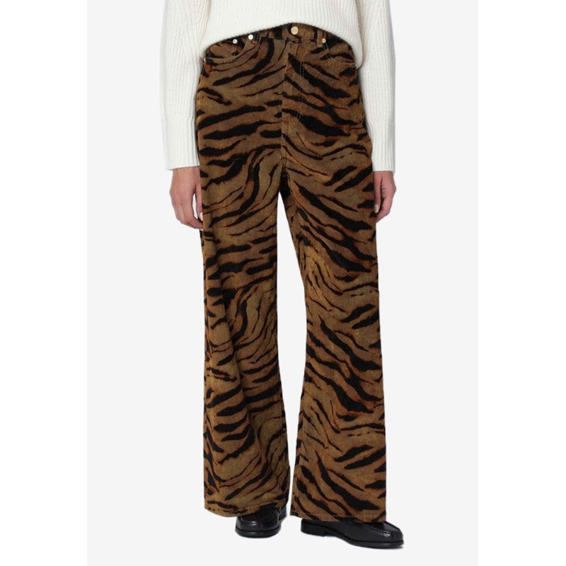Zebra Print Baggy Jeans
