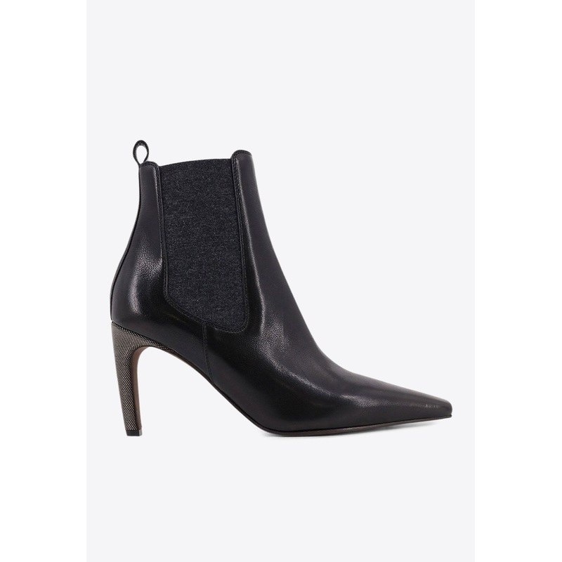 80 Monili Leather Ankle Boots
