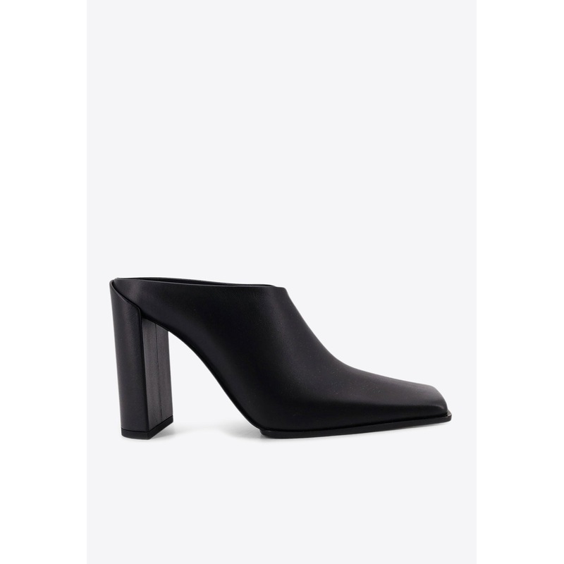 90 Square-Toe Mules in Calf Leather