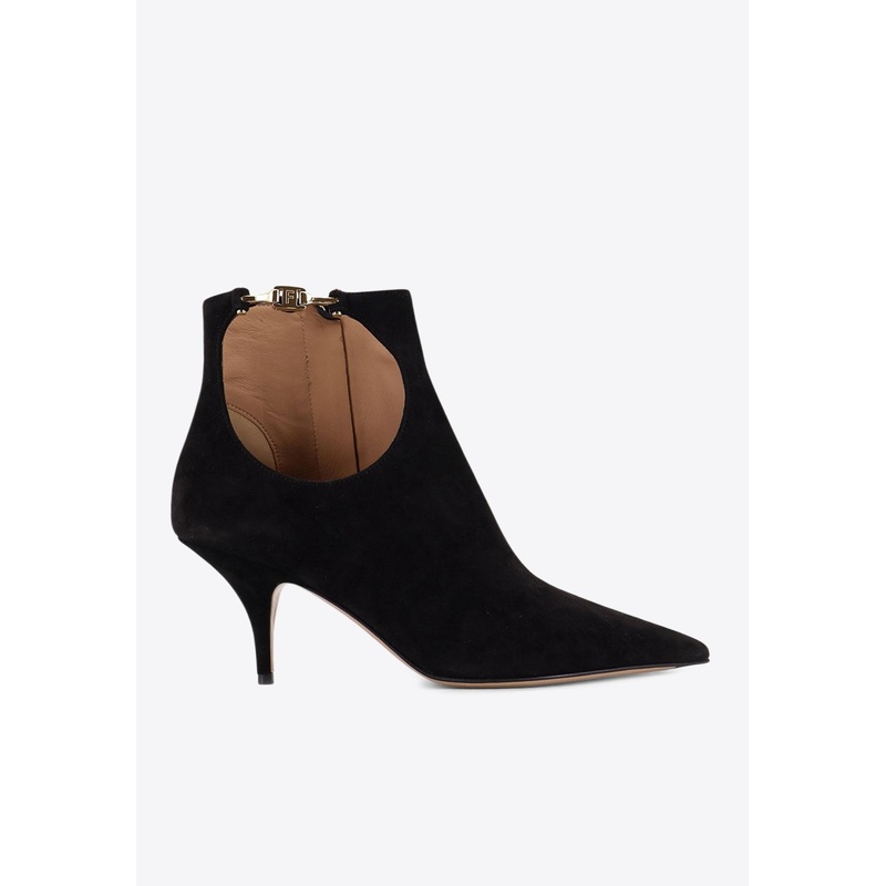 Agia 70 Cut-Out Suede Ankle Boots