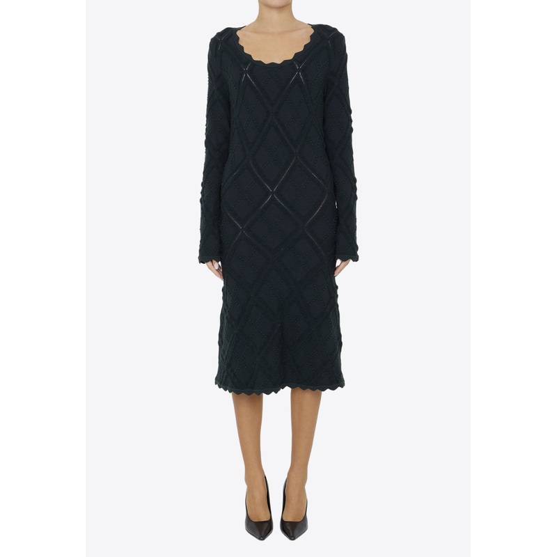 Aran Knit Midi Dress