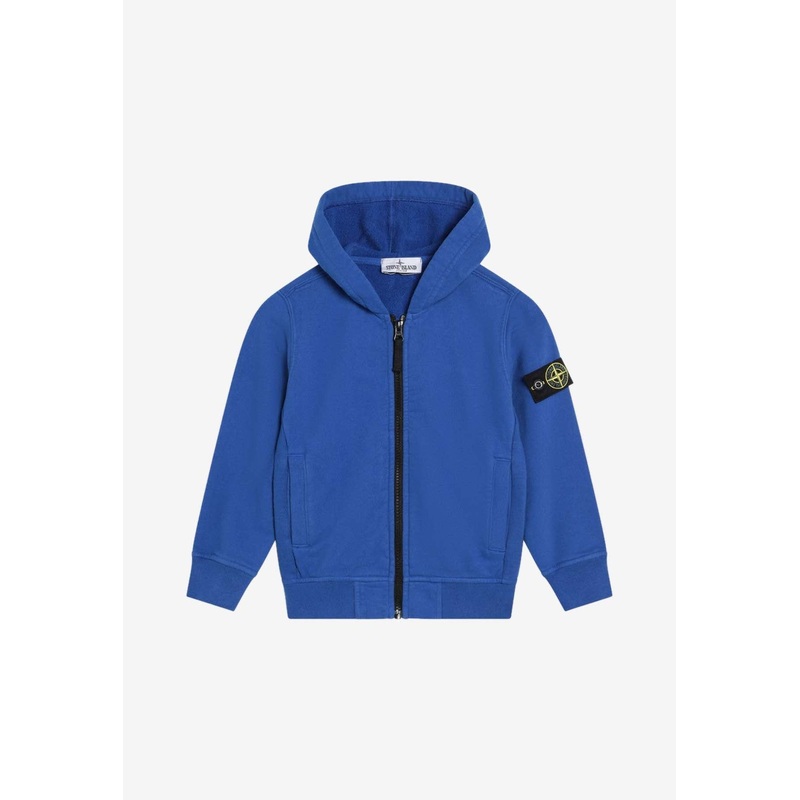 Boys Logo Patch Zip-Up Hoodie