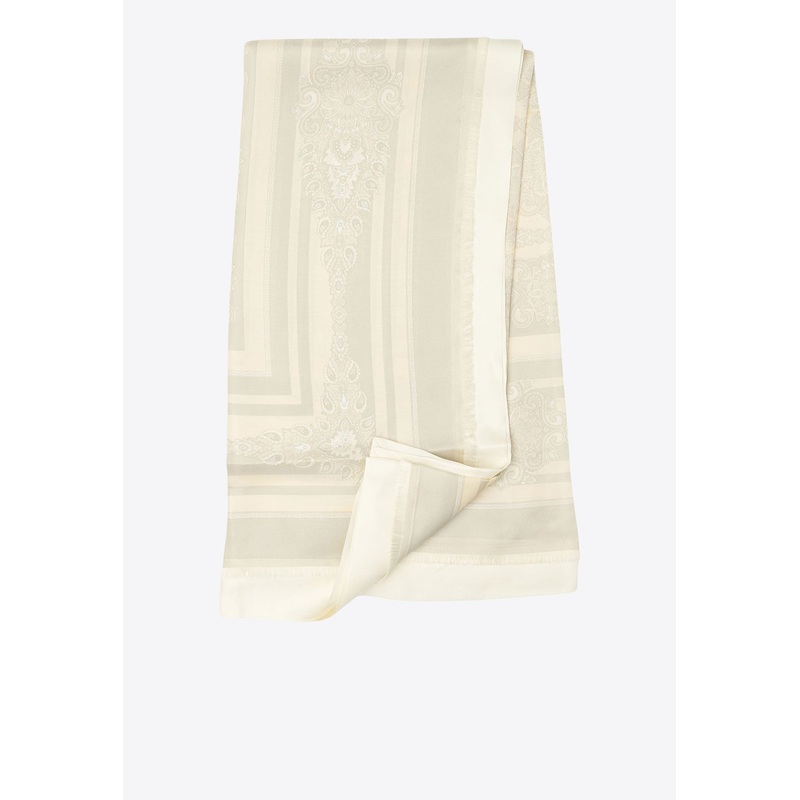 Floral Print Silk Scarf