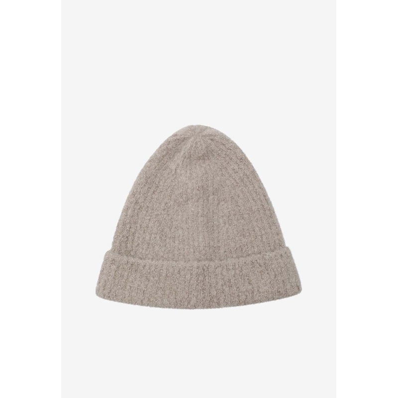 Leomir Cashmere-Blend Ribbed Beanie
