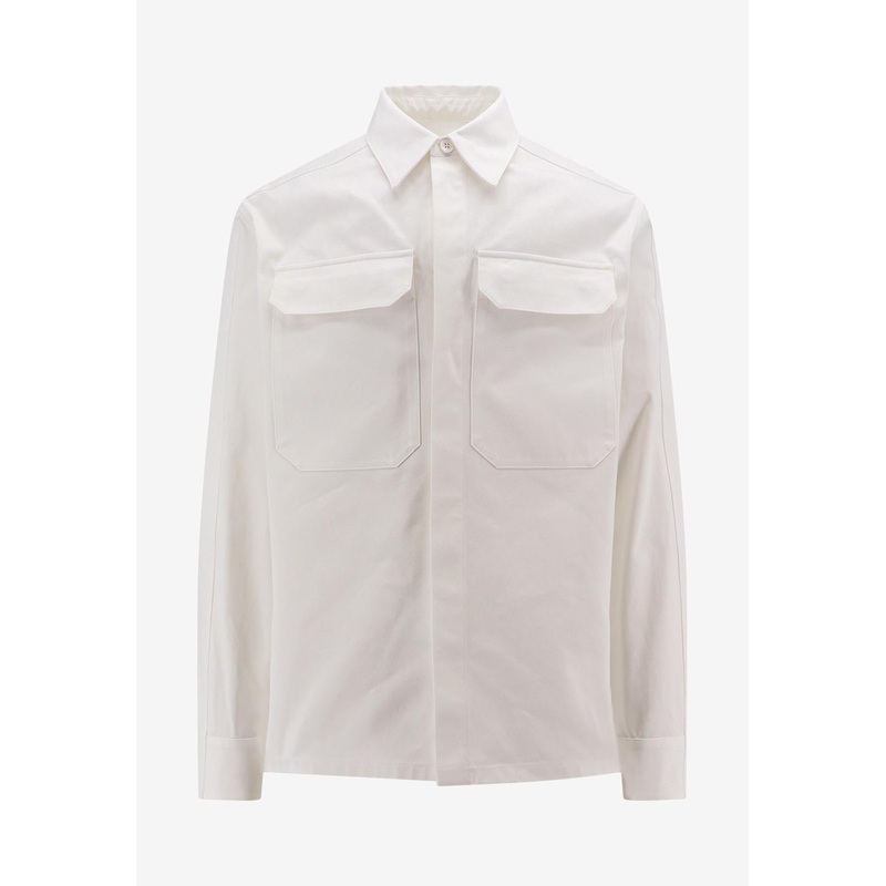Long-Sleeved Shirt with Flap Pockets
