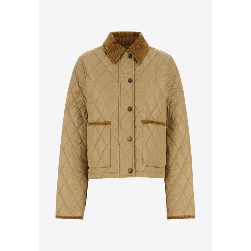 Quilted Nylon Cropped Jacket