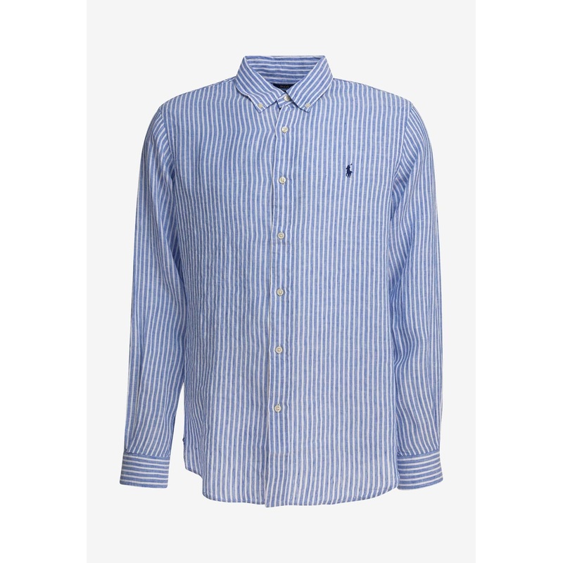 Striped Long-Sleeved Linen Shirt