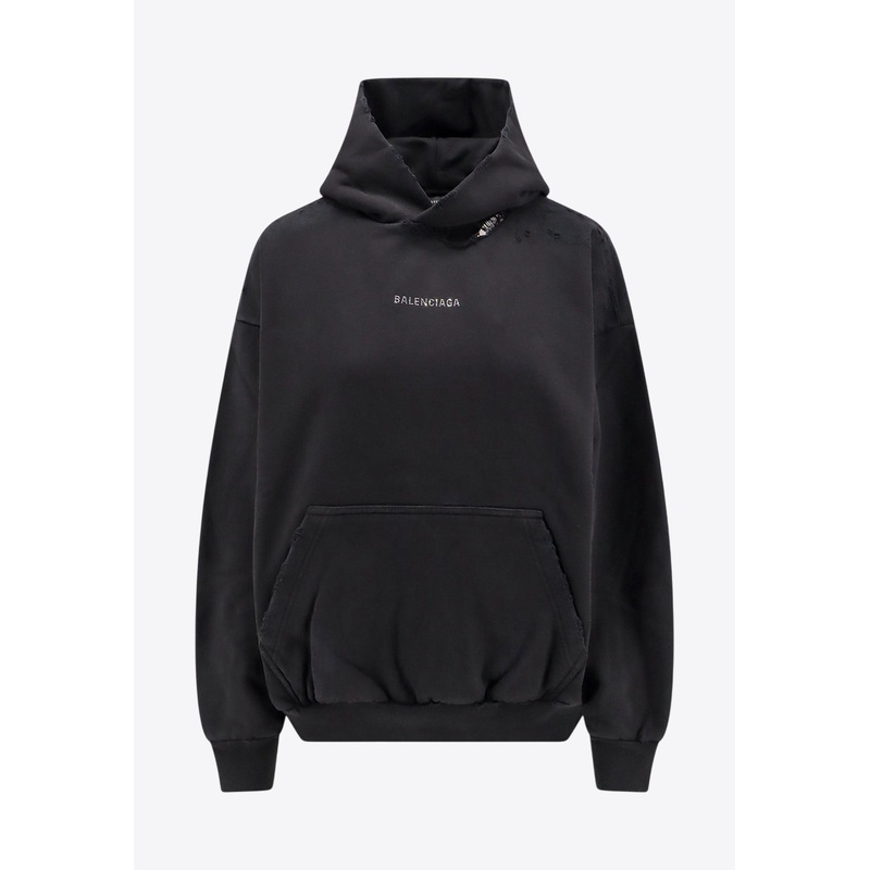 Studded Logo Hooded Sweatshirt