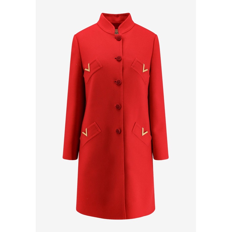 Wool and Cashmere Single-Breasted Coat