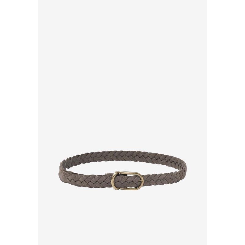Braided Suede Buckled Belt