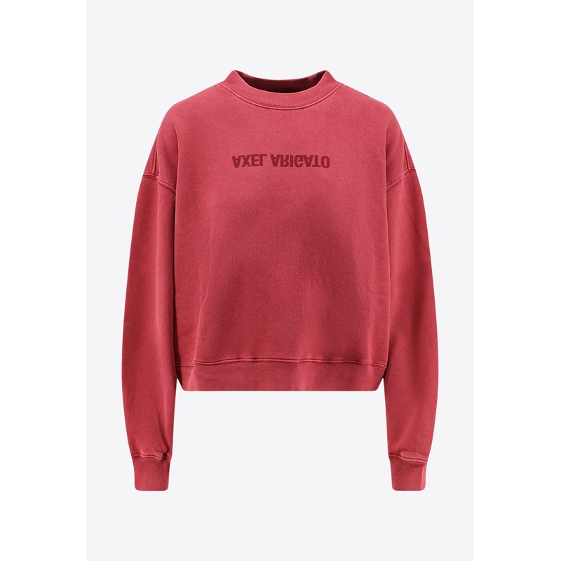 Distorted Logo Washed Sweatshirt