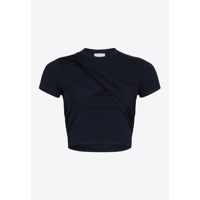 Draped Cropped T-shirt