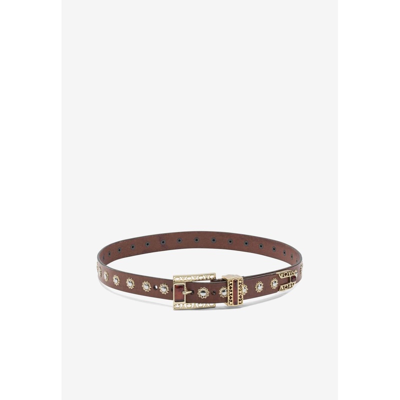 Embroidered Leather Belt
