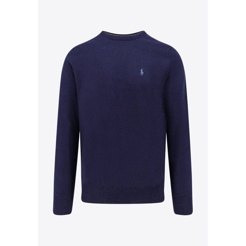 Embroidered Logo Wool Sweater