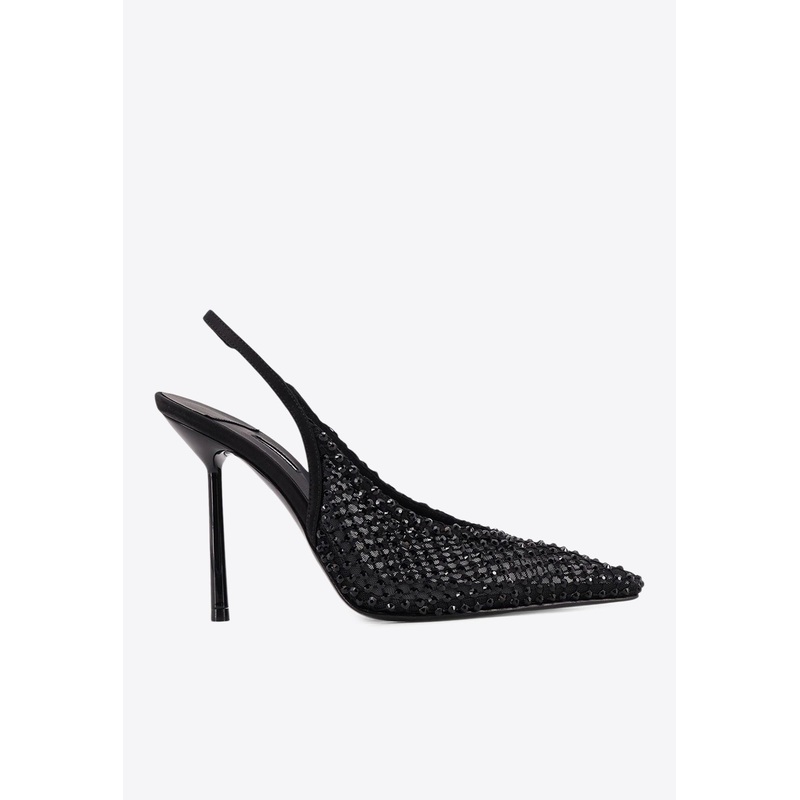 Gilda 100 Crystal Mesh Slingback Pumps
