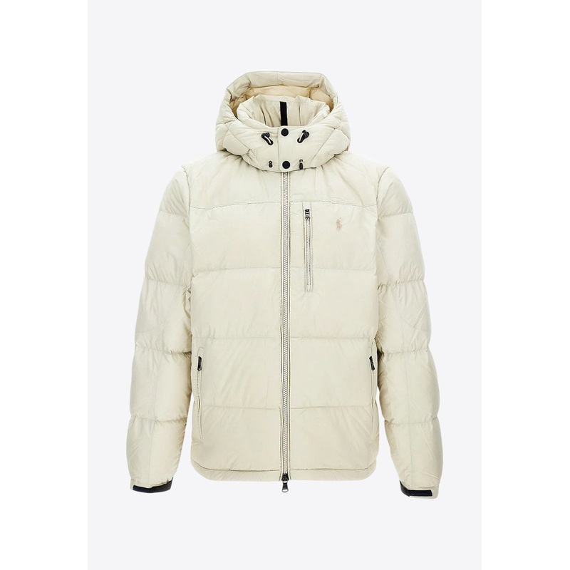 Logo Embroidered Down Jacket