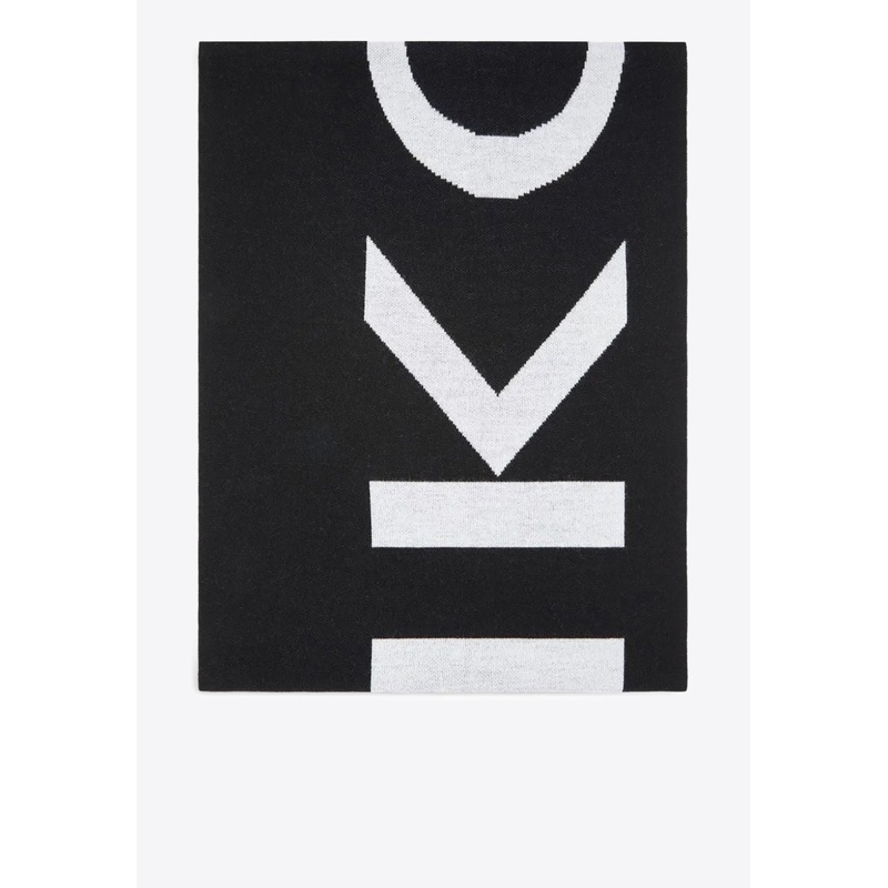 Logo Knit Wool Scarf