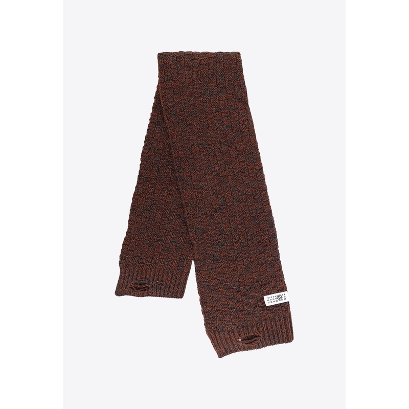 Numeric Distressed-Effect Scarf