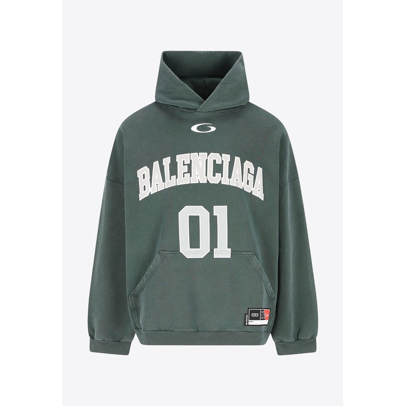 Oversized Basketball Hooded Sweatshirt