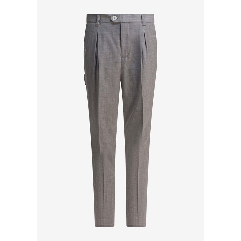 Pleated Wool Tailored Pants